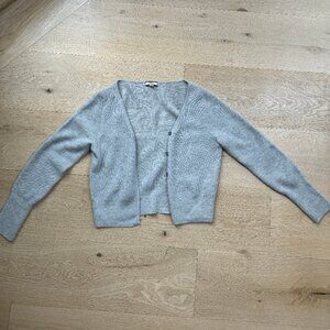 JCrew Featherweight cashmere cropped cardigan sweater